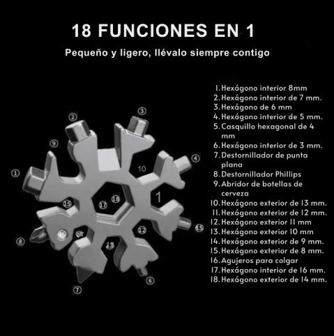 Toda una caja de herramientas en tu mano 18 en 1