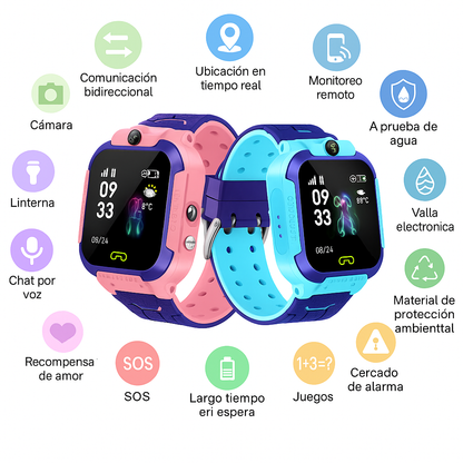 🧒⌚Reloj Inteligente para Niños + GPS + Cámara Integrada Para Videollamada