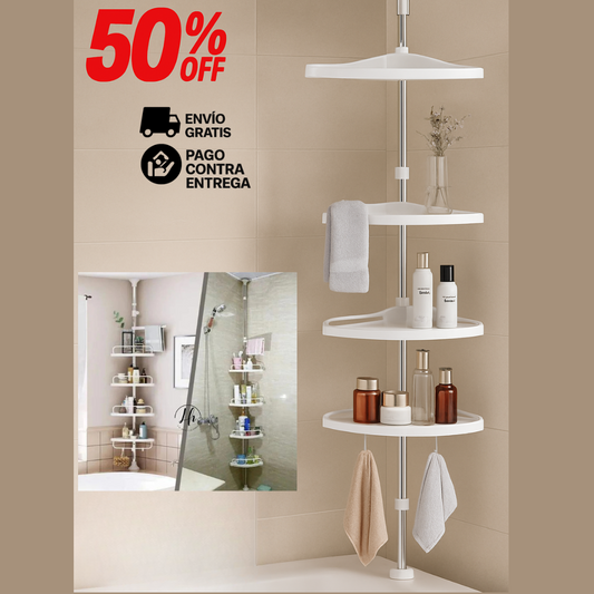 🛁 Esquinero de Baño 4 Niveles – Orden al Instante
