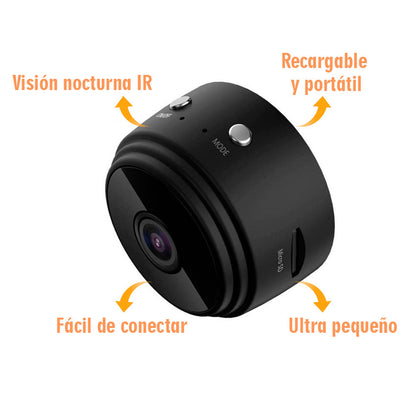 🕵️‍♀️ Mini Cámara Espía – ¡La seguridad que cabe en la palma de tu mano!